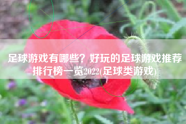 足球游戏有哪些？好玩的足球游戏推荐排行榜一览2022(足球类游戏)