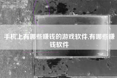 手机上有哪些赚钱的游戏软件,有哪些赚钱软件