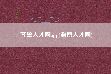 齐鲁人才网app(淄博人才网)