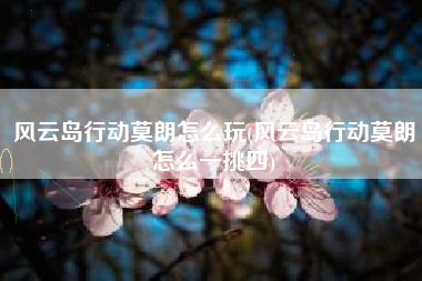 风云岛行动莫朗怎么玩(风云岛行动莫朗怎么一挑四)