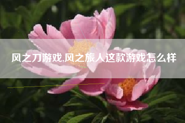 风之刀游戏,风之旅人这款游戏怎么样