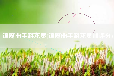 镇魔曲手游龙灵(镇魔曲手游龙灵加评分)