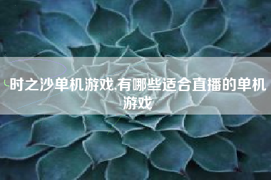 时之沙单机游戏,有哪些适合直播的单机游戏