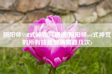 阴阳师SSR式神如何赠送(阴阳师ssr式神荒的所有技能加满需要几次)