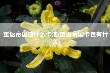 重返帝国抽什么卡池(重返帝国卡包有什么)