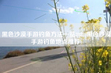 黑色沙漠手游钓鱼方法一览2022(黑色沙漠手游钓鱼地点推荐)