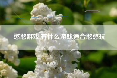 憨憨游戏,有什么游戏适合憨憨玩