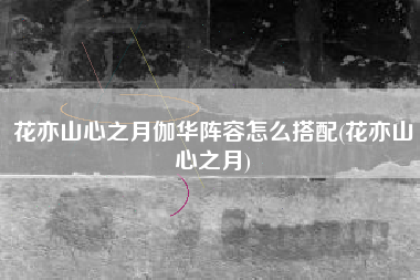 花亦山心之月伽华阵容怎么搭配(花亦山心之月)