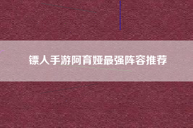 镖人手游阿育娅最强阵容推荐