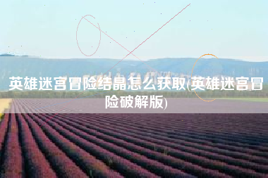 英雄迷宫冒险结晶怎么获取(英雄迷宫冒险破解版)