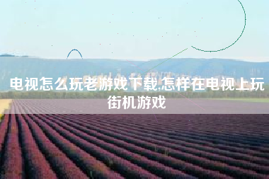 电视怎么玩老游戏下载,怎样在电视上玩街机游戏