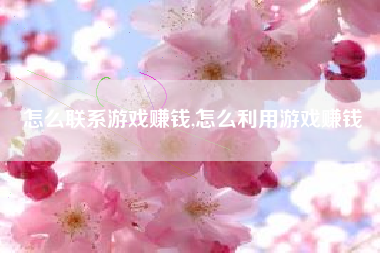 怎么联系游戏赚钱,怎么利用游戏赚钱