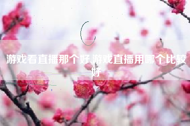 游戏看直播那个好,游戏直播用哪个比较好
