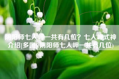 阴阳师七人岬一共有几位？七人岬式神介绍[多图](阴阳师七人岬一共有几位)