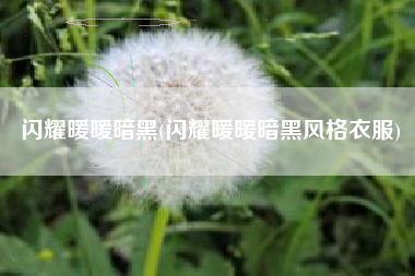 闪耀暖暖暗黑(闪耀暖暖暗黑风格衣服)