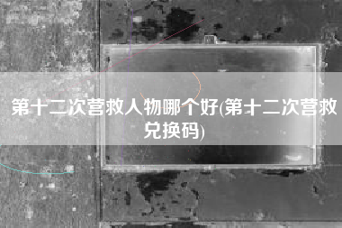 第十二次营救人物哪个好(第十二次营救兑换码)