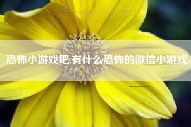 恐怖小游戏吧,有什么恐怖的微信小游戏