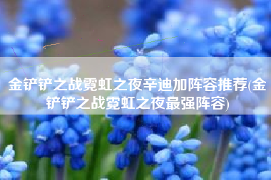 金铲铲之战霓虹之夜辛迪加阵容推荐(金铲铲之战霓虹之夜最强阵容)