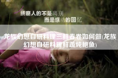 龙族幻想自研料理三鲜春卷如何做(龙族幻想自研料理鲜蔬炖鲍鱼)