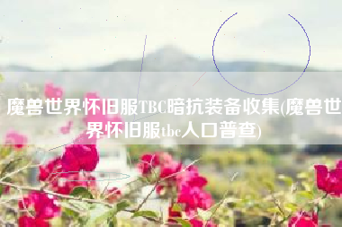 魔兽世界怀旧服TBC暗抗装备收集(魔兽世界怀旧服tbc人口普查)