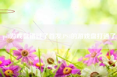 ps4游戏盘错过了首发,PS4的游戏盘打通了