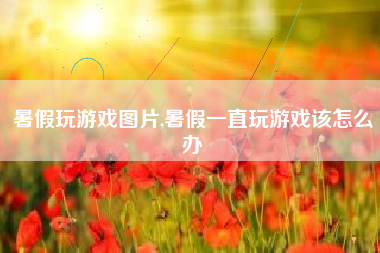 暑假玩游戏图片,暑假一直玩游戏该怎么办