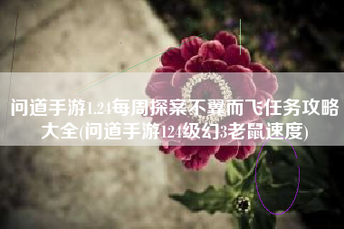 问道手游1.24每周探案不翼而飞任务攻略大全(问道手游124级幻3老鼠速度)