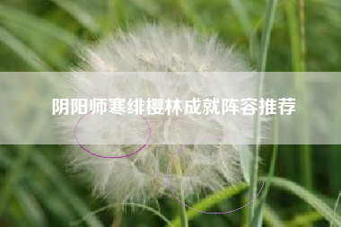 阴阳师寒绯樱林成就阵容推荐